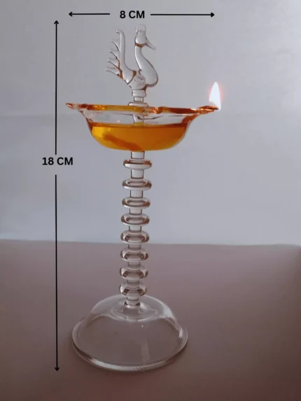 Handmade Glass Peacock Diya MSR-01